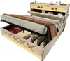 Letto imbottito matrimoniale 140 x 200, testata contenitore Anteprima dell’immagine prodotto 8