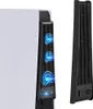 A black cooling fan accessory attached to the side of a white PlayStation 5 console. Produktbild-Vorschau
