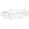 Möbel Hundezwinger Silbern 19,36 m² Stahl - Sonstiges Produktbild-Vorschau 6