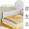CDGlobal Čalouněná postel 140x200 cm s USB, Rozkládací Náhled obrázku produktu 6