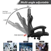 Chaise de jeu ergonomique - coussin lombaire + appui-tête - Voir les images du produit 4