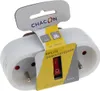 CHACON - DOMINO-Stecker 2 X 16 weiß + Schalter - Produktbild-Vorschau 3