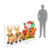 HOMCOM Nadmuchiwany Święty Mikołaj z reniferem, 6 diod LED, Podgląd zdjęcia produktu 3