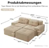 Modulares Cloud Sofa Beige Cord Sofa U Form mit Ottoman, Produktbild-Vorschau 2