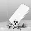 A clear phone case is shown on a cracked surface, suggesting durability. Produktbild-Vorschau