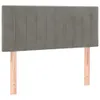 The Living Store LED Kopfteil Hellgrau 100x5x78/88 cm Samt Produktbild-Vorschau 4