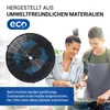 A collage showing an activated carbon filter for a range hood, with a graphic of air flow, and a couple cooking in the background. Produktbild-Vorschau