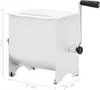 A manual meat grinder with a transparent lid and a crank handle. Produktbild-Vorschau