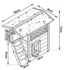 lionto Katzenhaus, Outdoor-Holzhaus mit überdachter Veranda Produktbild-Vorschau 7