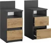 Comodino Vicco Monty Antracite/Rovere dorato Set di 2, Anteprima dell’immagine prodotto 1