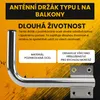 Extralink Levostranný nástěnný držák antény 600 mm, ocel, Náhled obrázku produktu 4