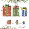 COSTWAY Set de 3 boîtes cadeaux LED, boîte de Noël avec Voir les images du produit 3