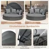 COSTWAY lettino da giardino a isola in polyrattan con Anteprima dell’immagine prodotto 5
