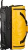 A yellow and black rolling travel bag is shown from the side, with one compartment open. Náhľad obrázku produktu
