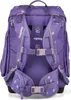 The back view of a purple backpack with pink and light purple polka dots. Produktbild-Vorschau