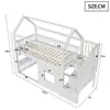 Merax Stapelbed, hoogslaper, 90x200 cm, huisvormig bed met Productafbeelding-voorbeeld 5