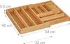 Relaxdays Besteckkasten, ausziehbar, 8–11 Fächer, HxBxT: Produktbild-Vorschau 2