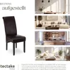 A collage showing a chair and different room settings where it could be used, along with descriptive text. Náhled obrázku produktu