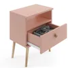 FEDVE Wohnzimmer Beistelltisch Poxwell Modern Holztisch Produktbild-Vorschau 2