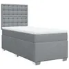 Boxspringbett mit Matratze Hellgrau 100x200 cm Stoff, Produktbild-Vorschau 3