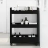 Schmaler Aufbewahrungswagen Schwarz Eichen-Optik Produktbild-Vorschau 3