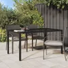 vidaXL Gartentisch Schwarz 150 x 90 x 75 cm Poly-Rattan Produktbild-Vorschau 2