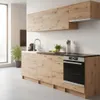 Küche 240 cm - mit schwarzer Arbeitsplatte - Artisan Eiche Produktbild-Vorschau 2