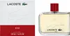 A product shot of Lacoste Red eau de Toilette for men, showing both the box and the bottle. Voir les images du produit