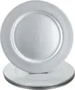 6x Platzteller Silber Glitzer Ø33cm Dekoteller leicht Produktbild-Vorschau 1