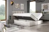 A bedroom scene with a bed open to reveal storage. Produktbild-Vorschau
