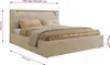MKS MEBLE Polsterbett Doppelbett mit Holzlattenrost GOLD 5 Produktbild-Vorschau 6
