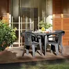 JARDIN Cuba SET 4x Stapelsessel graphit Kunststoff N01364 Produktbild-Vorschau 3