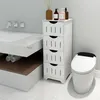 Badezimmerschrank Kommode Badschrank mit 4 Schublade Produktbild-Vorschau 1