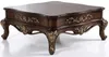 Table basse classique, carrée, avec sculpture dorée Voir les images du produit 1