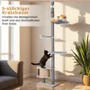 COSTWAY Strom pre mačky vysoký, 236-271 cm, 5-poschodový Náhľad obrázku produktu 4