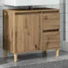 vidaXL Waschbeckenunterschrank Artisan-Eiche 65x33x60 cm Produktbild-Vorschau 2