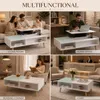 Makika Couchtisch / Wohnzimmertisch mit Glas ausziehbar mit Produktbild-Vorschau 5