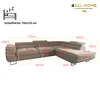 4ALLHOME Ecksofa Luna mit Schlaffunktion, Couch, Sofa mit Produktbild-Vorschau 2