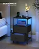 SONGMICS Noční stolek s LED osvětlením a nabíjecí stanicí, Náhled obrázku produktu 2