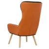 Design Möbel Relaxsessel Schwarz Stoff und PVC - 2024 Neu Produktbild-Vorschau 5