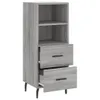 [Home] Sideboard Grau Sonoma 34,5x34x90 cm Holzwerkstoff , Produktbild-Vorschau 5