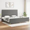 vidaXL Rám postele bez matrace tmavě šedý 200x200 cm látka Náhled obrázku produktu 2