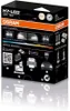 The image shows the packaging of OSRAM H7-LED headlights, with comparison graphics and instructional steps. Produktbild-Vorschau
