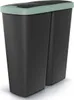 MONZANA® Mülleimer Küche 50L 2 Fächer mit Deckel Druckknopf Produktbild-Vorschau 1