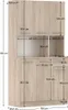 Kondela Sechstüriges Sideboard Pelion New - Sonoma-Eiche Produktbild-Vorschau 3