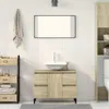 vidaXL Umyvadlová skříňka Sonoma Oak 80x33x60 cm Dřevěný Náhled obrázku produktu 3