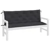 vidaXL Gartenbank-Auflagen 2 Stk. Schwarz 150x50x7 cm Produktbild-Vorschau 4
