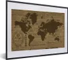 MuchoWow® MuchoWow® Gerahmtes Poster Weltkarte - Braun - Produktbild-Vorschau 1