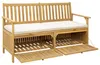 Úložná lavice s polštářem s úložištěm 148 x 63 x 84 cm Náhled obrázku produktu 2
