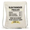 Elektroniker Preisliste Turnbeutel Gymsack Elektronik Produktbild-Vorschau 3